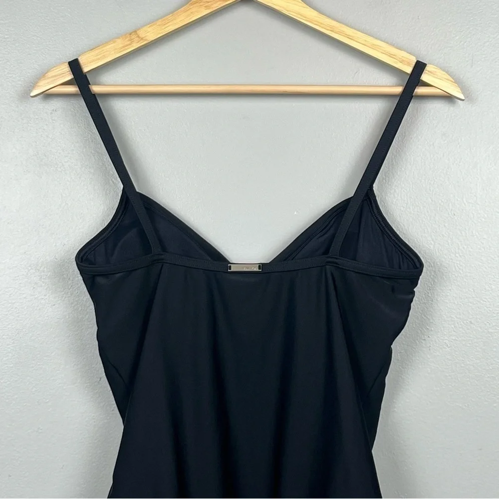 Calvin Klein black modest 1 piece swimsuit, size 10.